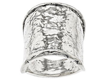 Picture of Sterling Silver Hammered Elongated Ring