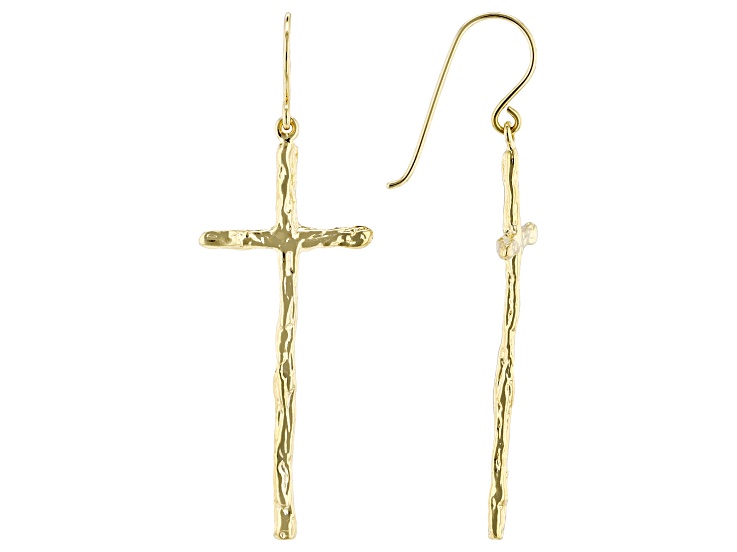 ソートン 14K Yellow Gold Over Sterling Silver Elongated Cross