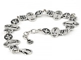 Sterling Silver Cross Station Bracelet