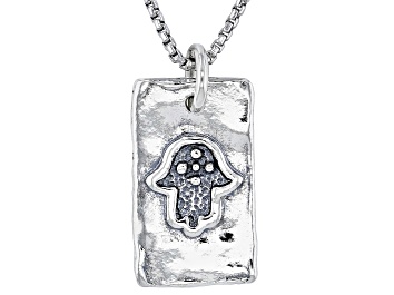 Picture of Artisan Collection of Israel™ Sterling Silver Hamsa Hand Pendant With Chain