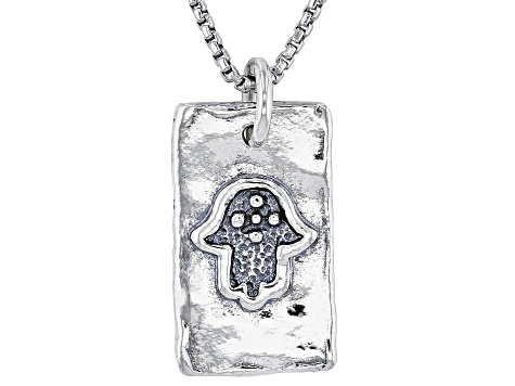 Artisan Collection of Israel™ Sterling Silver Hamsa Hand Pendant With Chain