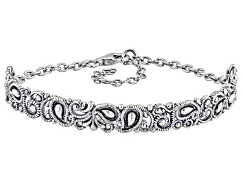 Picture of Sterling Silver Lace Design Textured Bracelet