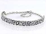 Sterling Silver Lace Design Textured Bracelet