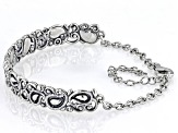 Sterling Silver Lace Design Textured Bracelet