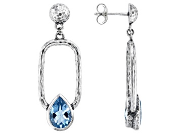 Picture of Sky Blue Topaz Sterling Silver Earrings 2.00ct