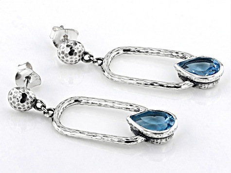 Sky Blue Topaz Sterling Silver Earrings 2.00ct