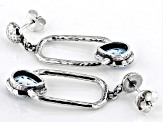 Sky Blue Topaz Sterling Silver Earrings 2.00ct
