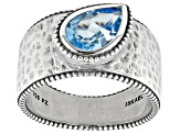 Sky Blue Topaz Sterling Silver Solitaire Ring 2.25ct