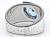 Sky Blue Topaz Sterling Silver Solitaire Ring 2.25ct