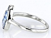 12x8mm Roman Glass Sterling Silver Solitaire Ring