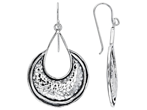 Sterling Silver Hammered Dangle Earrings