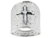 Sterling Silver Elongated Cross Ring