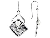 6.5-7mm Cultured Freshwater Pearl Sterling Silver Dangle Earring