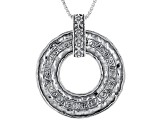 Sterling Silver Textured Circle Pendant With Chain