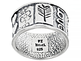 Sterling Silver Motif Band Ring