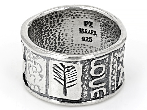 Sterling Silver Motif Band Ring