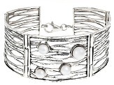 6-8mm Cultured Freshwater Pearl Sterling Silver Layered  Bracelet