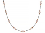 Cultured Freshwater Pearl Sterling Silver & 14K Rose Gold Over Sterling Silver Two-Tone Necklace