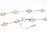 Cultured Freshwater Pearl Sterling Silver & 14K Rose Gold Over Sterling Silver Two-Tone Necklace