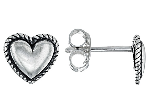 Sterling Silver Heart Pendant With Chain & Earring Set