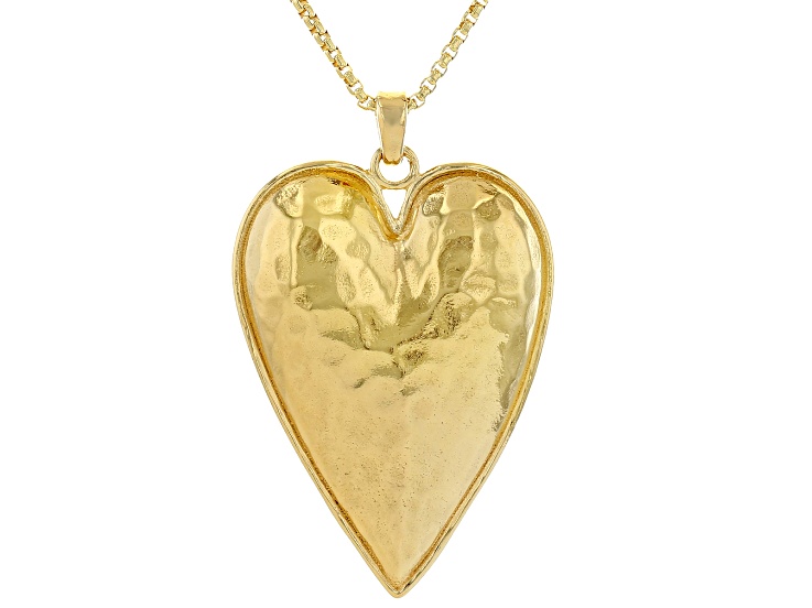 アクセサリー K18/Au750 yellow gold heart pendant Solid 18K Yellow Gold Pure AU750 Heart-shaped Pendant Charm
