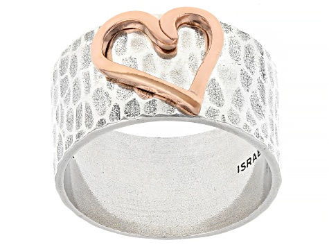 14K Rose Gold Over Sterling Silver Heart Ring