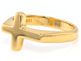 14K Gold Over Sterling Silver Cross Ring
