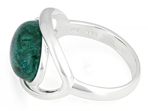 Eilat Stone Sterling Silver Solitaire Ring 12x10mm - SPZ256 | JTV