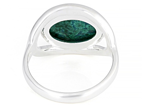 Eilat Stone Sterling Silver Solitaire Ring 12x10mm - SPZ256 | JTV