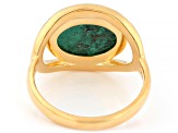 Eilat Stone 14K Yellow Gold Over Sterling Silver Solitaire Ring 12x10mm