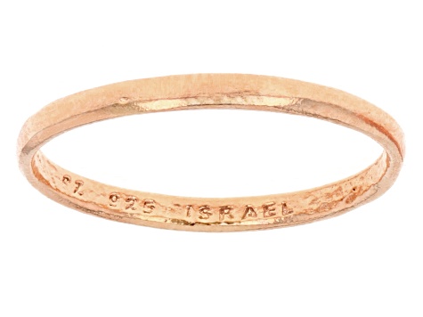 Sterling Silver, 14K Gold Over Silver, Rose Gold Over Silver 8 Piece Stacked Textured Rings
