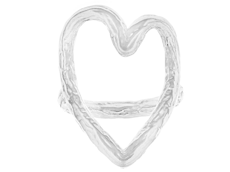 Sterling Silver Open Heart Ring - SPZ267A | JTV