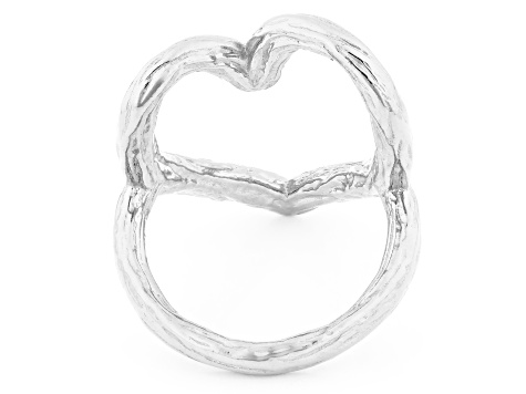 Sterling Silver Open Heart Ring - SPZ267A | JTV