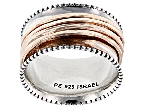 14K Rose Gold Over Sterling Silver Spinner Ring