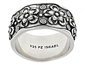 Sterling Silver Floral Band Ring