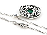 Eilat Stone Sterling Silver Enhancer Pendant With 18" Rolo Chain