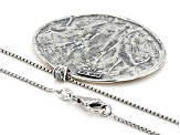 Two-Tone Sterling Silver & 14K Yellow Gold Over Silver Wheat Design Pendant With 18" Box Chain