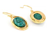 Eilat Stone 14K Gold Over Sterling Silver Earring 14x10mm