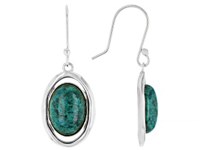 Eilat Stone Sterling Silver Earring 14x10mm