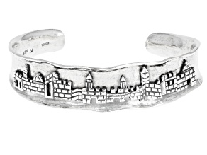 Sterling Silver Jerusalem Design Cuff Bracelet
