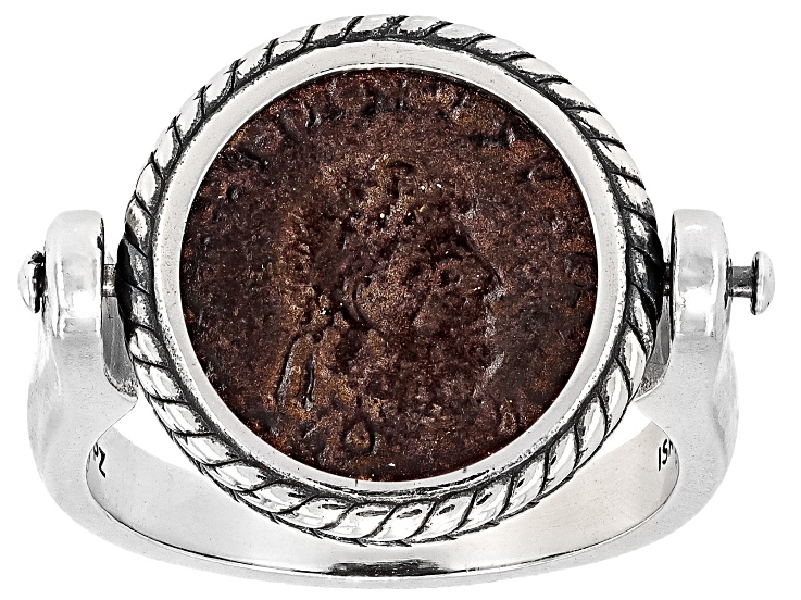 Constantine Coin Sterling Silver Replica Reversible Ring - SPZ317