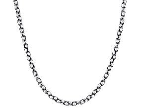 2.4mm Sterling Silver Popcorn Chain 20" Necklace