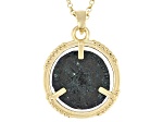 Constantine Coin 14K Gold Over Sterling Silver Pendant With 18" Chain