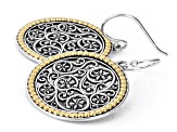 Two-Tone Sterling Silver & 14K Gold Over Silver Lace Earrings
