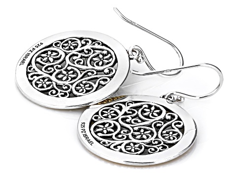 Two-Tone Sterling Silver & 14K Gold Over Silver Lace Earrings
