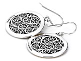 Two-Tone Sterling Silver & 14K Gold Over Silver Lace Earrings