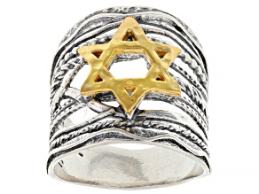 Sterling Silver & 14K Gold Over Sterling Silver "Star of David" Ring