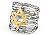 Sterling Silver & 14K Gold Over Sterling Silver "Star of David" Ring