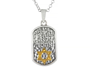 Two-Tone Sterling Silver & 14K Gold Over Sterling Silver "Star of David" Pendant With 18"L Chain