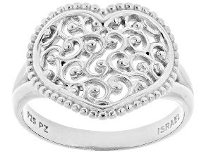 Sterling Silver Lace Heart Ring